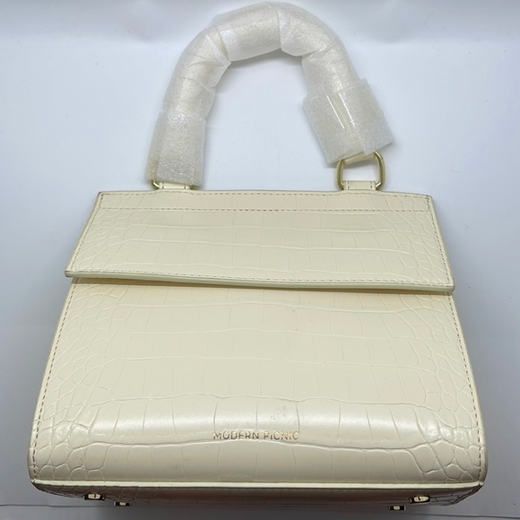 Modern Picnic Mini Luncher in Ivory Croc - Picture 1 of 7